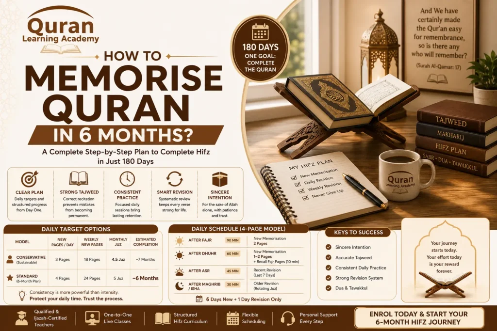How to Memorise Quran in 6 Months?
