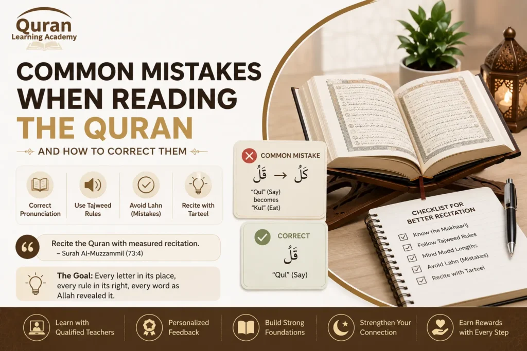 Common Mistakes When Reading the Quran and How to Correct Them